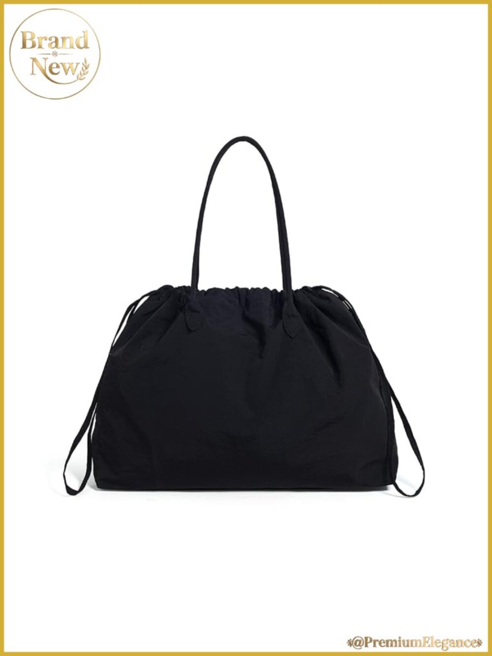 Large Nylon Tote Bag Drawstring Shoulder Work Travel Handbag with Handles